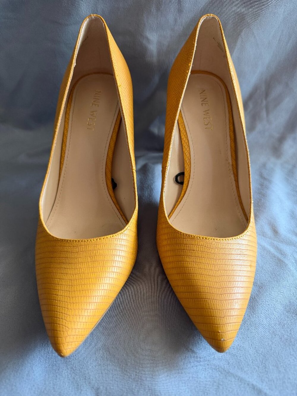 Nina West yellow high-heeled shoes, size 7M